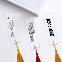 Custom Kawaii Transparent clear Acrylic Tassel Bookmark Acryl Blank Kids,Zhongshan Yutang Craft Gifts Co., Ltd.，KeyChains+medal+Fridge Magnet,Custom Kawaii Transparent clear Acrylic Tassel Bookmark Acryl Blank Kids