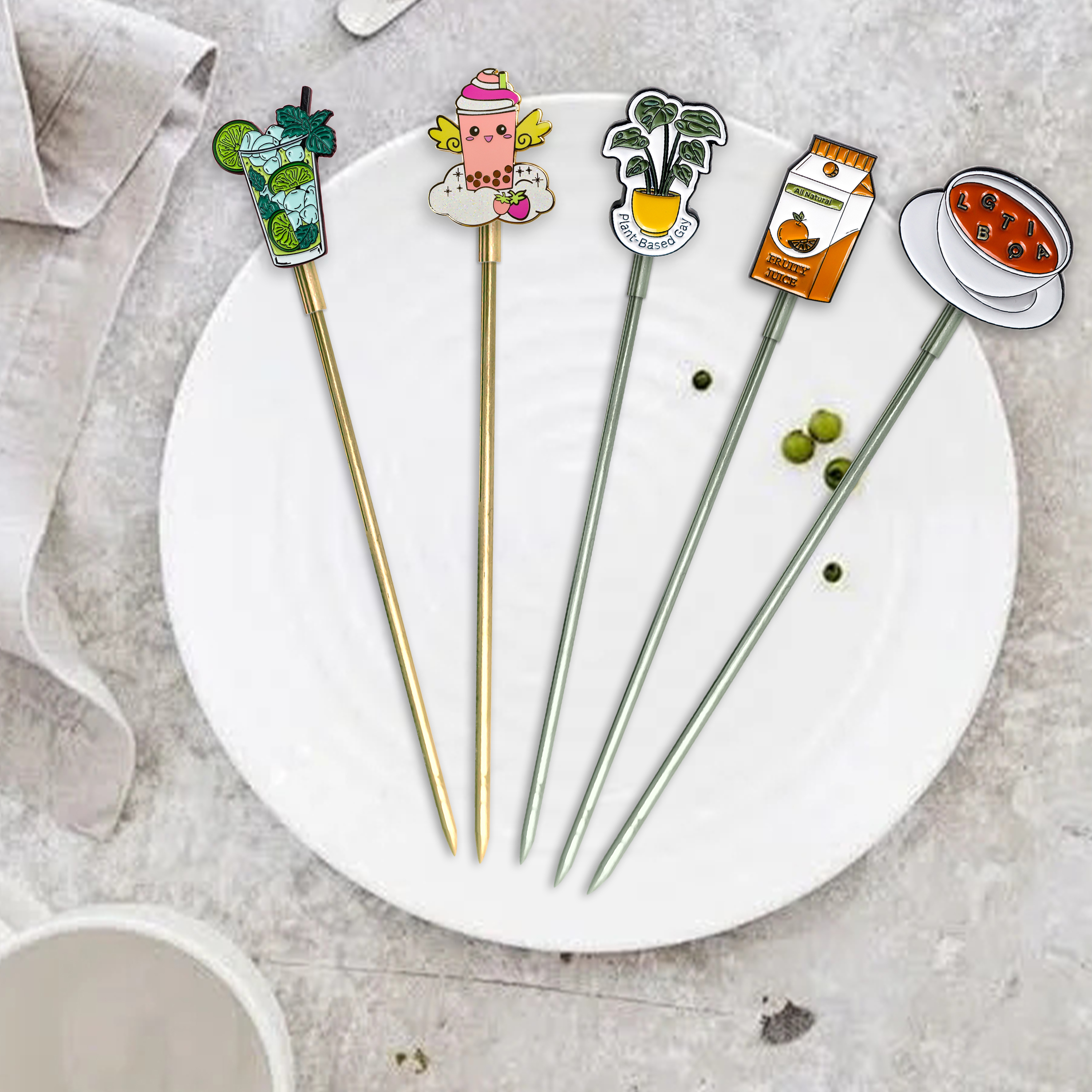 Cheap Custom Metal Painted logo Sushi Stick Engraved Fruit Fork,MY SHOP,Cheap Custom Metal Painted logo Sushi Stick Engraved Fruit Fork