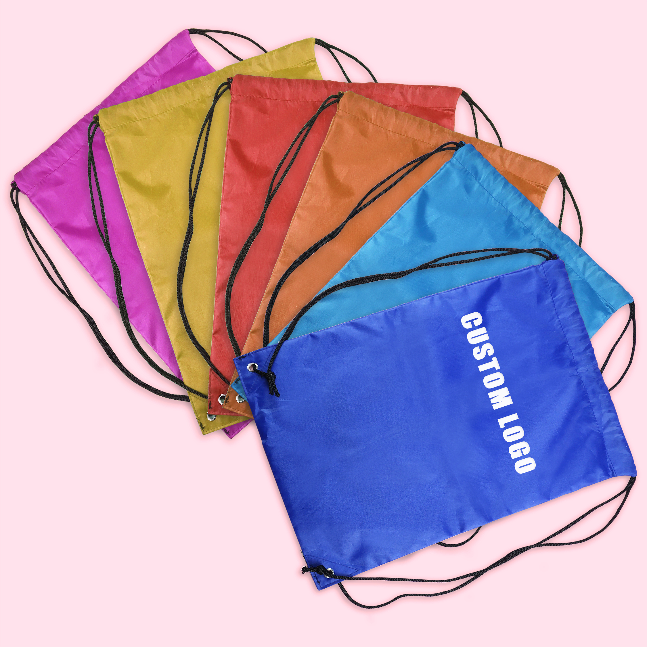 Custom Logo Waterproof Polyester Gym Sports Fabric Drawstring Backpack Gift Bags with logo,MY SHOP,Custom Logo Waterproof Polyester Gym Sports Fabric Drawstring Backpack Gift Bags with logo