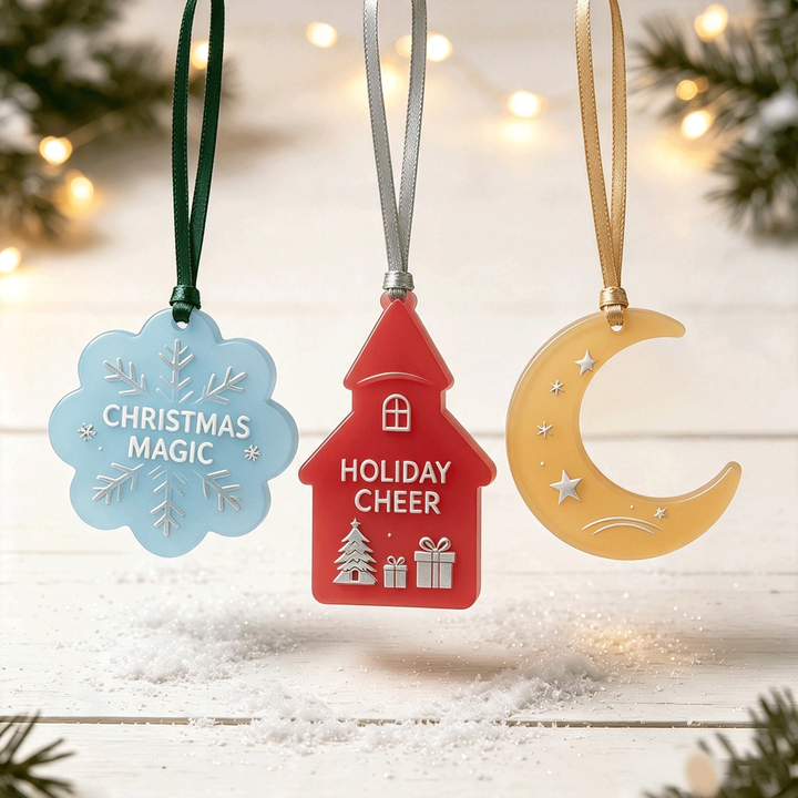 Personalized Custom Plastic Acrylic Christmas Ornaments Hanging Display 2026,MY SHOP,Personalized Custom Plastic Acrylic Christmas Ornaments Hanging Display 2026