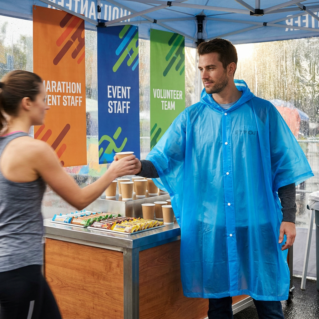 Custom Marathon Event Staff Poncho Snap Button EVA Raincoat Integrated Event Supply Solutions Waterproof Volunteer Team Gear,Zhongshan Yutang Craft Gifts Co., Ltd.，KeyChains+medal+Fridge Magnet,Custom Marathon Event Staff Poncho Snap Button EVA Raincoat Integrated Event Supply Solutions Waterproof Volunteer Team Gear