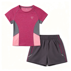 Kids Quick-Dry Sports Set - Marble Abstract Print,Anrybon,Kids Quick-Dry Sports Short-Sleeve Set