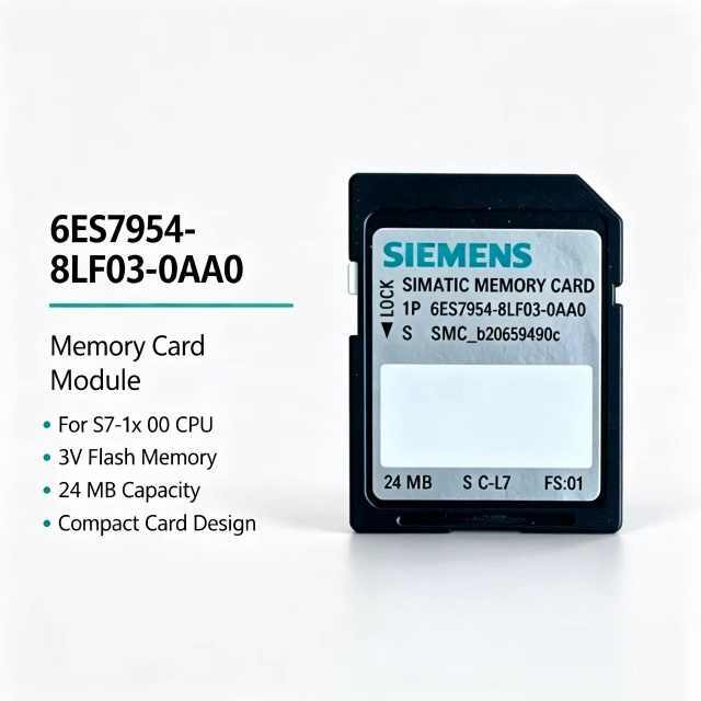 6ES7954-8LF03-0AA0,Memory Card,24MB,3V Flash for S7-1X00 CPU/SINAMICS,SPS PLC Spare Part,Original Old Version Can Be Provided
