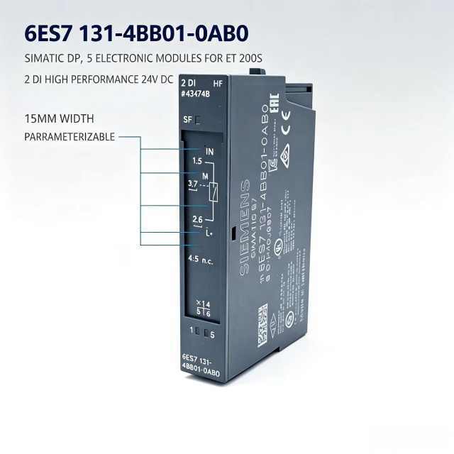 6ES7131-4BB01-0AB0,6ES7 131-4BB01-0AB0 for Siemens PLC ET200S 2DI High Performance Digital Input Module,24VDC,15mm Width