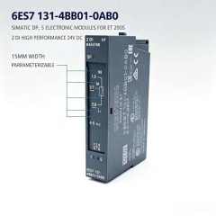 6ES7131-4BB01-0AB0,6ES7 131-4BB01-0AB0 for Siemens PLC ET200S 2DI High Performance Digital Input Module,24VDC,15mm Width
