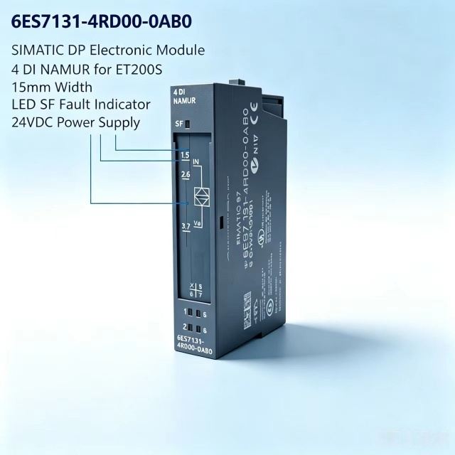 6ES7131-4RD00-0AB0,6ES7 131-4RD00-0AB0 for Siemens PLC ET200S NAMUR Digital Input Module,4DI 24VDC,15mm Width