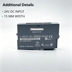 6ES7131-4BB00-0AA0,6ES7 131-4BB00-0AA0,For Siemens PLC ET200S 2DI Standard Digital Input Module,24V DC 15mm Distributed IO