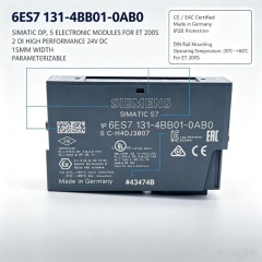 6ES7131-4BB01-0AB0,6ES7 131-4BB01-0AB0 for Siemens PLC ET200S 2DI High Performance Digital Input Module,24VDC,15mm Width