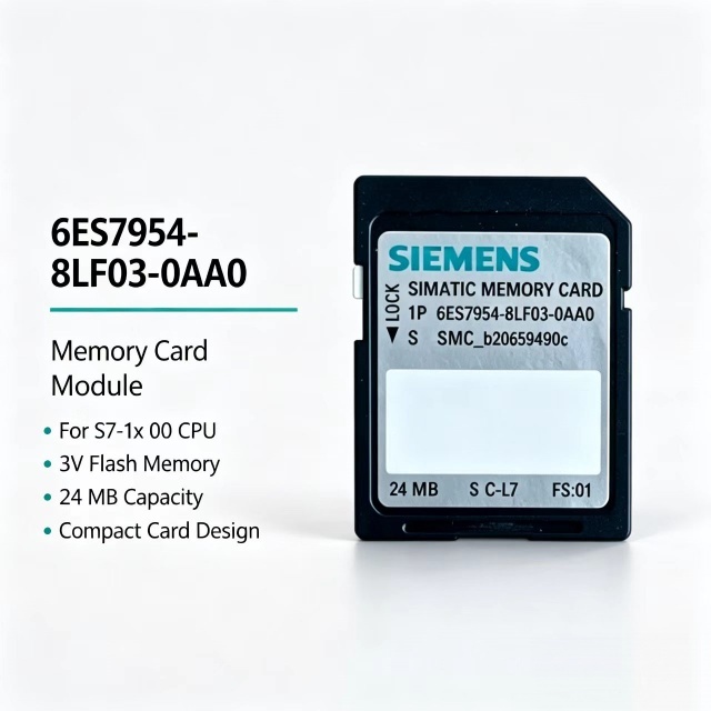 6ES7954-8LF03-0AA0,Memory Card,24MB,3V Flash for S7-1X00 CPU/SINAMICS,SPS PLC Spare Part,Original Old Version Can Be Provided