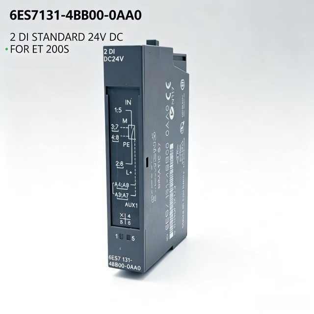 6ES7131-4BB00-0AA0,6ES7 131-4BB00-0AA0,For Siemens PLC ET200S 2DI Standard Digital Input Module,24V DC 15mm Distributed IO