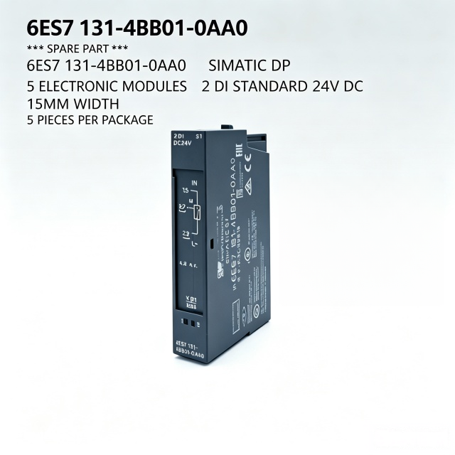 6ES7131-4BB01-0AA0,6ES7 131-4BB01-0AA0 for Siemens PLC Digital Input Module,ET200S 2DI 24VDC Standard Module,15mm Width