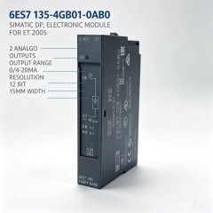 6ES7135-4GB01-0AB0,6ES7 135-4GB01-0AB0 for Siemens PLC ET200S 2AO Analog Output Module,±20mA,13Bit,15mm Width