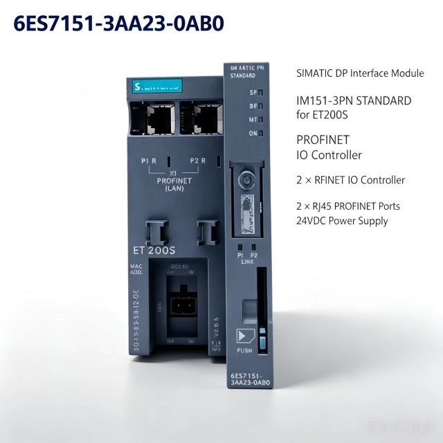 6ES7151-3AA23-0AB0,6ES7 151-3AA23-0AB0 for Siemens PLC CPU,ET200S IM151-3 PN ST Interface Module,100MBit/s Rate