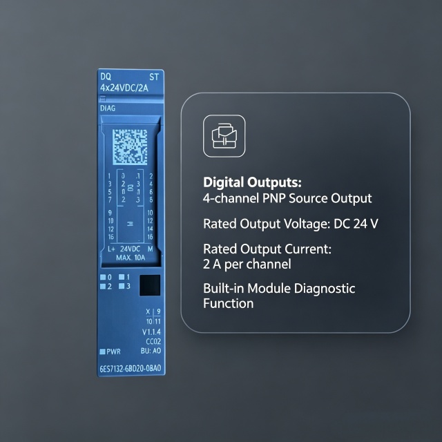 6ES7132-6BD20-0BA0   6es7132-6bd20-0ba0 SIMATIC ET200SP Digital Output Module for Siemens 100% New Original Unit