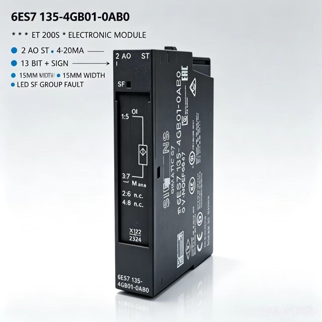 6ES7135-4GB01-0AB0   6ES7 135-4GB01-0AB0 SIMATIC ET200S Analog Output Module for Siemens 100% New Original Unit