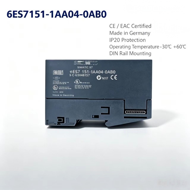 6ES7151-1AA04-0AB0,6ES7 151-1AA04-0AB0 for Siemens PLC CPU,ET200S IM151-1 DP Interface Module,Max 63 Peripheral Modules