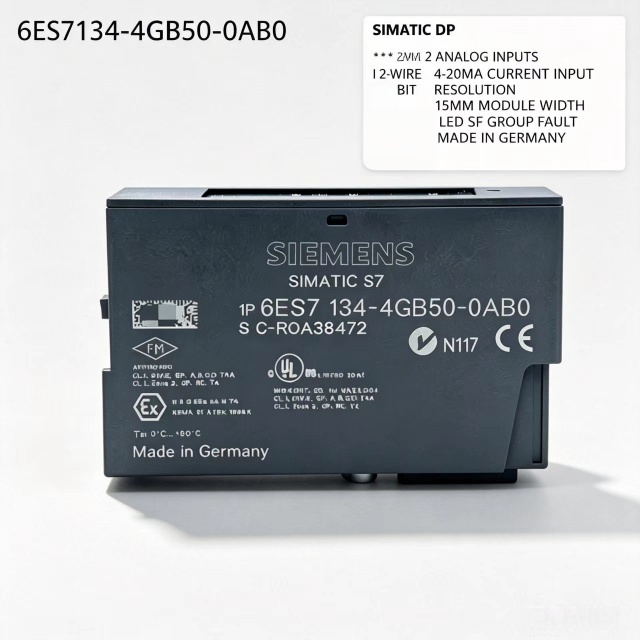 6ES7134-4GB50-0AB0,6ES7 134-4GB50-0AB0 for Siemens PLC Analog Input Module,ET200S 2AI High Speed,12Bit,1ms Cycle Time
