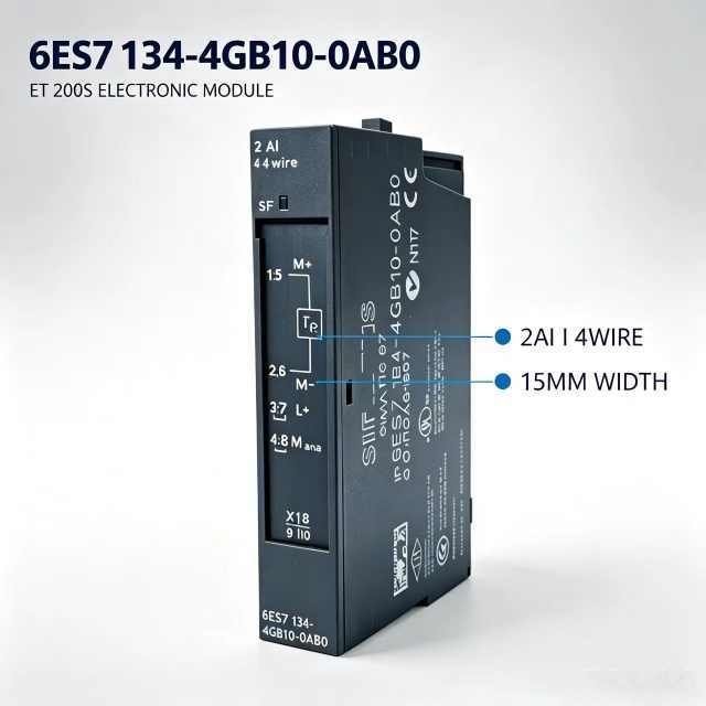 6ES7134-4GB10-0AB0,6ES7 134-4GB10-0AB0,for Siemens ET200S PLC ,2AI Standard Analog Input Module,15mm Width