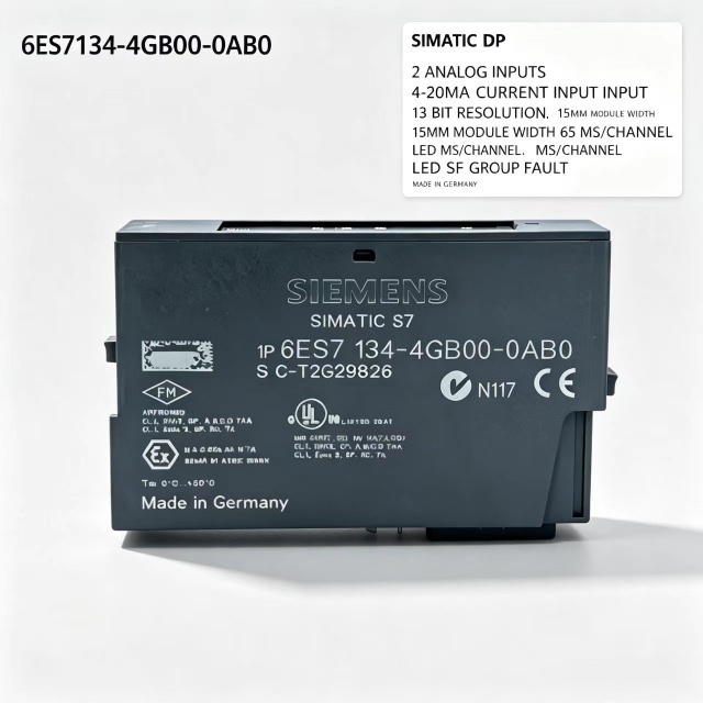 6ES7134-4GB00-0AB0,6ES7 134-4GB00-0AB0 for Siemens PLC Analog Input Module,ET200S 2AI,13Bit,65ms Per Channel