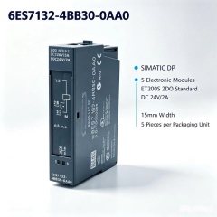 6ES7132-4BB30-0AA0,6ES7 132-4BB30-0AA0 for Siemens PLC ET200S Digital Output Module,2DO 24VDC 2A,15mm Width,5Pcs Per Pack