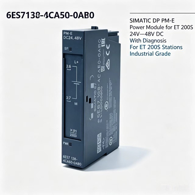 6ES7138-4CA50-0AB0,6ES7138 4CA50-0AB0 for Siemens PLC,ET200S PM-E Power Module,24-48V DC,With Diagnosis Function