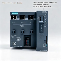 6ES7151-8FB01-0AB0,6ES7 151-8FB01-0AB0 for Siemens PLC CPU,ET200S IM151 PN/DP IO,256KB Memory,3X RJ45 Port