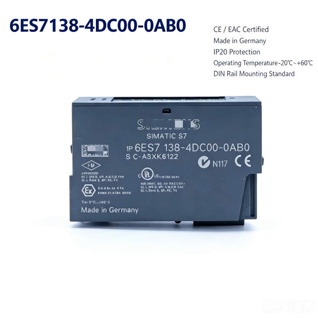6ES7138-4DC00-0AB0,6ES7 138-4DC00-0AB0 for Siemens PLC ET200S Positioning Stepper Motor Module,1 Channel,5V 204KHz,15mm Width