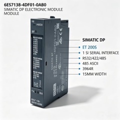 6ES7138-4DF01-0AB0,6ES7 138-4DF01-0AB0 for Siemens PLC,ET200S Serial Interface Module,1 SI Channel,RS232/422/485,15mm Width