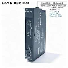 6ES7132-4BD31-0AA0,6ES7 132-4BD31-0AA0 for Siemens PLC Digital Output Module,ET200S 4DO 24VDC 2A Standard Module,15mm Width