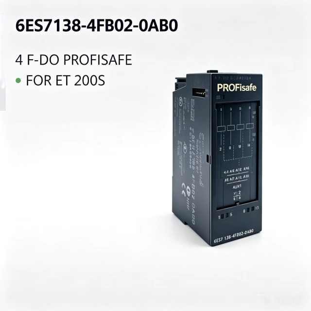 6ES7138-4FB02-0AB0,6ES7 138-4FB02-0AB0,For Siemens PLC ET200S 4F-DO PROFIsafe Safety Module,24V DC 2A 30mm Width Distributed IO