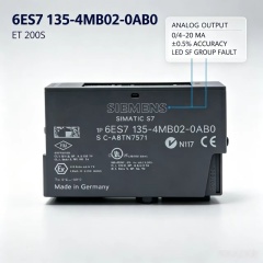 6ES7135-4MB02-0AB0,6ES7 135-4MB02-0AB0,for Siemens PLC CPU,ET200S 2AO High Performance Analog Output Module,15mm Width
