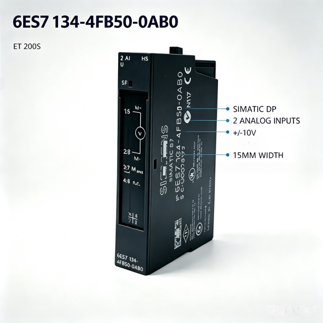 6ES7134-4FB50-0AB0,6ES7 134-4FB50-0AB0 for Siemens PLC,ET200S 2AI High Speed Analog Input Module,±10V 11Bit+Sign