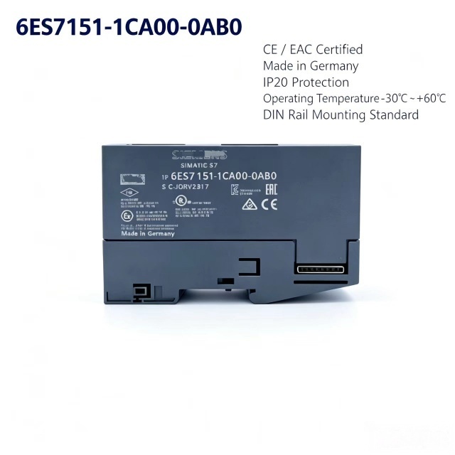 6ES7151-1CA00-0AB0,6ES7 151-1CA00-0AB0 for Siemens PLC CPU,ET200S IM151-1 Basic DP Interface Module,12MBit/s Rate