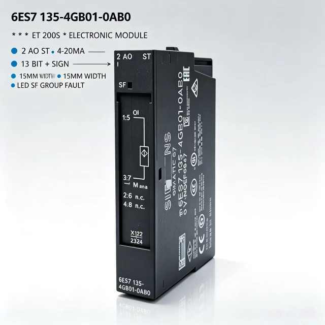 6ES7135-4GB01-0AB0   6ES7 135-4GB01-0AB0 SIMATIC ET200S Analog Output Module for Siemens 100% New Original Unit