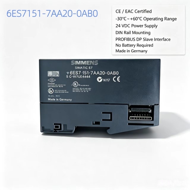 6ES7151-7AA20-0AB0,6ES7 151-7AA20-0AB0 for Siemens PLC CPU Module,ET200S IM151-7 CPU,96KB Work Memory