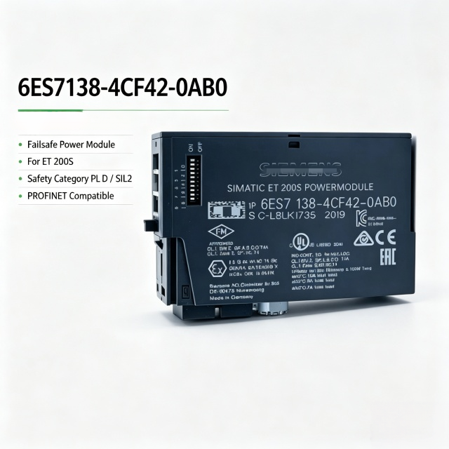 6ES7138-4CF42-0AB0,6ES7 138-4CF42-0AB0 ET200S PM-E F PROFIsafe Power Module,24VDC,SIL2,Distributed IO,SPS Industrial Spare Part