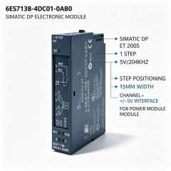 6ES7138-4DC01-0AB0,6ES7 138-4DC01-0AB0 for Siemens PLC,ET200S Stepper Positioning Module,1 Channel 5V 204KHz,15mm Width