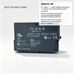 6ES7138-4DE02-0AB0,6ES7 138-4DE02-0AB0 for Siemens PLC,ET200S Counter Module,1 Channel 5V 500KHz RS422 Encoder,30mm Width