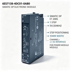 6ES7138-4DC01-0AB0,6ES7 138-4DC01-0AB0 for Siemens PLC,ET200S Stepper Positioning Module,1 Channel 5V 204KHz,15mm Width