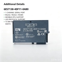 6ES7138-4DF11-0AB0,6ES7 138-4DF11-0AB0,For Siemens PLC ET200S SI Serial Module,RS232/422/485 MODBUS USS 15mm Width,Chengdu Yakaifeng Electronic Technology Co., Ltd.,6ES7138-4DF11-0AB0,6ES7 138-4DF11-0AB0,For Siemens PLC ET200S SI Serial Module,RS232/422/485 MODBUS USS 15mm Width