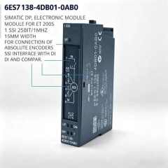 6ES7138-4DB01-0AB0,6ES7 138-4DB01-0AB0 for Siemens PLC ET200S 1 Channel SSI Encoder Module,25Bit 1MHz,15mm Width,Chengdu Yakaifeng Electronic Technology Co., Ltd.,6ES7138-4DB01-0AB0,6ES7 138-4DB01-0AB0 for Siemens PLC ET200S 1 Channel SSI Encoder Module,25Bit 1MHz,15mm Width