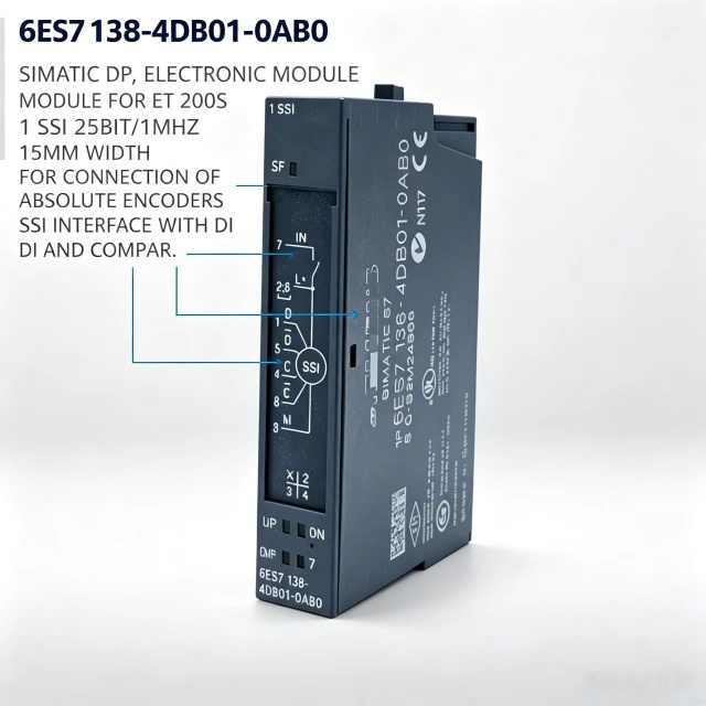 6ES7138-4DB01-0AB0,6ES7 138-4DB01-0AB0 for Siemens PLC ET200S 1 Channel SSI Encoder Module,25Bit 1MHz,15mm Width,Chengdu Yakaifeng Electronic Technology Co., Ltd.,6ES7138-4DB01-0AB0,6ES7 138-4DB01-0AB0 for Siemens PLC ET200S 1 Channel SSI Encoder Module,25Bit 1MHz,15mm Width