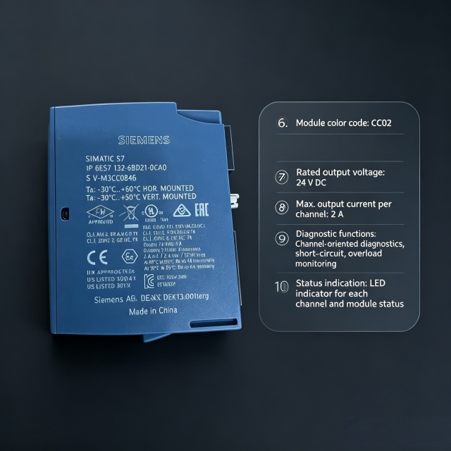 6ES7132-6BD21-0CA0 SIMATIC ET200SP DQ 4x24V DC 2A Digital Output Module 100% New Original for Siemens,Chengdu Yakaifeng Electronic Technology Co., Ltd.,6ES7132-6BD21-0CA0 SIMATIC ET200SP DQ 4x24V DC 2A Digital Output Module 100% New Original for Siemens
