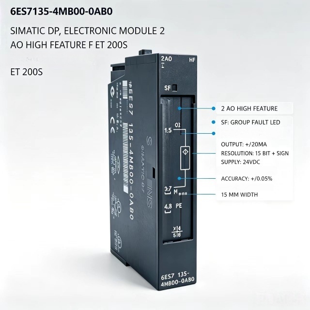 6ES7135-4MB00-0AB0,6ES7 135-4MB00-0AB0 for Siemens PLC Module,ET200S 2AO High Feature I Analog Output Module,15MM Width,Chengdu Yakaifeng Electronic Technology Co., Ltd.,6ES7135-4MB00-0AB0,6ES7 135-4MB00-0AB0 for Siemens PLC Module,ET200S 2AO High Feature I Analog Output Module,15MM Width