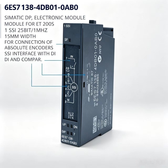 6ES7138-4DB01-0AB0,6ES7 138-4DB01-0AB0 for Siemens PLC ET200S 1 Channel SSI Encoder Module,25Bit 1MHz,15mm Width,Chengdu Yakaifeng Electronic Technology Co., Ltd.,6ES7138-4DB01-0AB0,6ES7 138-4DB01-0AB0 for Siemens PLC ET200S 1 Channel SSI Encoder Module,25Bit 1MHz,15mm Width