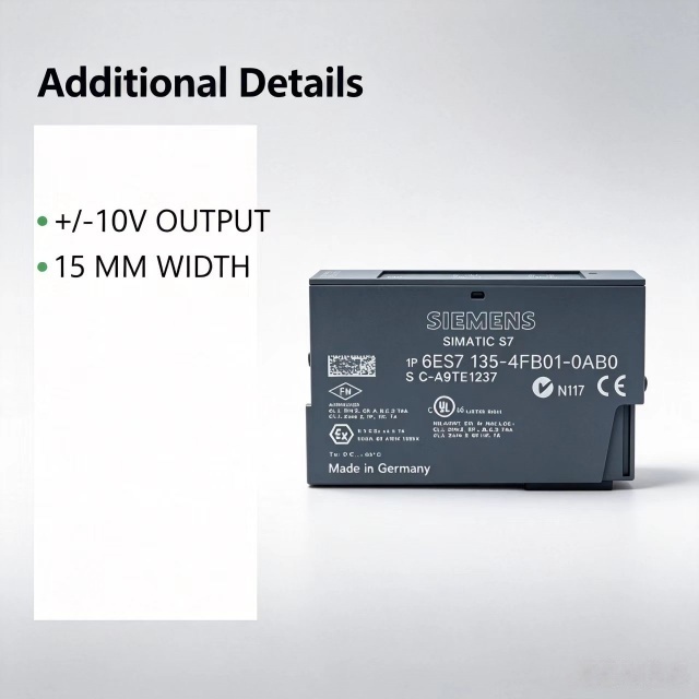 6ES7135-4FB01-0AB0,6ES7 135-4FB01-0AB0,For Siemens PLC ET200S 2AO Analog Output Module,±10V 13Bit 15mm Distributed IO,Chengdu Yakaifeng Electronic Technology Co., Ltd.,6ES7135-4FB01-0AB0,6ES7 135-4FB01-0AB0,For Siemens PLC ET200S 2AO Analog Output Module,±10V 13Bit 15mm Distributed IO