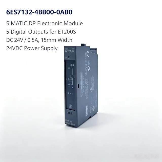 6ES7132-4BB00-0AA0,6ES7 132-4BB00-0AA0 for Siemens PLC ET200S Digital Output Module,2 DO 24VDC 0.5A,15mm Width,5 Pieces Per Unit,Chengdu Yakaifeng Electronic Technology Co., Ltd.,6ES7132-4BB00-0AA0,6ES7 132-4BB00-0AA0 for Siemens PLC ET200S Digital Output Module,2 DO 24VDC 0.5A,15mm Width,5 Pieces Per Unit