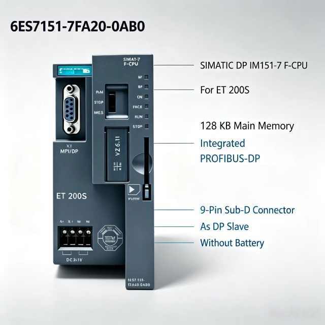 6ES7151-7FA20-0AB0,6ES7 151-7FA20-0AB0 for Siemens PLC F-CPU Module,ET200S IM151-7 F-CPU,128KB Work Memory,Chengdu Yakaifeng Electronic Technology Co., Ltd.,6ES7151-7FA20-0AB0,6ES7 151-7FA20-0AB0 for Siemens PLC F-CPU Module,ET200S IM151-7 F-CPU,128KB Work Memory