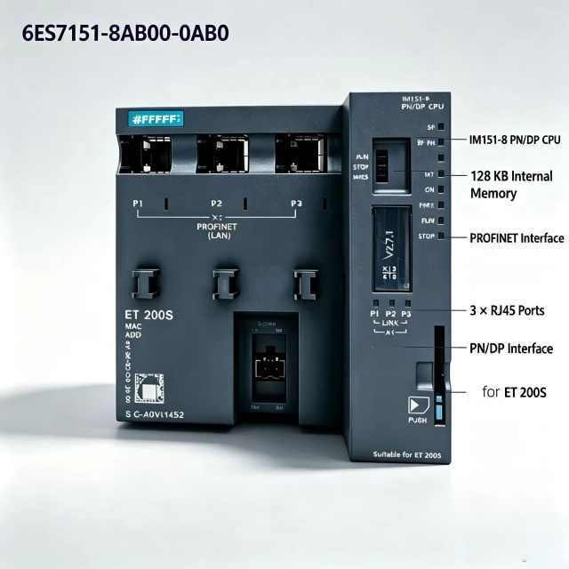 6ES7151-8AB00-0AB0,6ES7 151-8AB00-0AB0 for Siemens PLC CPU Module,ET200S IM151-8 PN/DP CPU,128KB Work Memory,3X RJ45 Port,Chengdu Yakaifeng Electronic Technology Co., Ltd.,6ES7151-8AB00-0AB0,6ES7 151-8AB00-0AB0 for Siemens PLC CPU Module,ET200S IM151-8 PN/DP CPU,128KB Work Memory,3X RJ45 Port