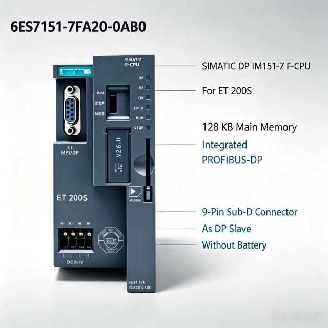 6ES7151-7FA20-0AB0,6ES7 151-7FA20-0AB0 for Siemens PLC F-CPU Module,ET200S IM151-7 F-CPU,128KB Work Memory,Chengdu Yakaifeng Electronic Technology Co., Ltd.,6ES7151-7FA20-0AB0,6ES7 151-7FA20-0AB0 for Siemens PLC F-CPU Module,ET200S IM151-7 F-CPU,128KB Work Memory